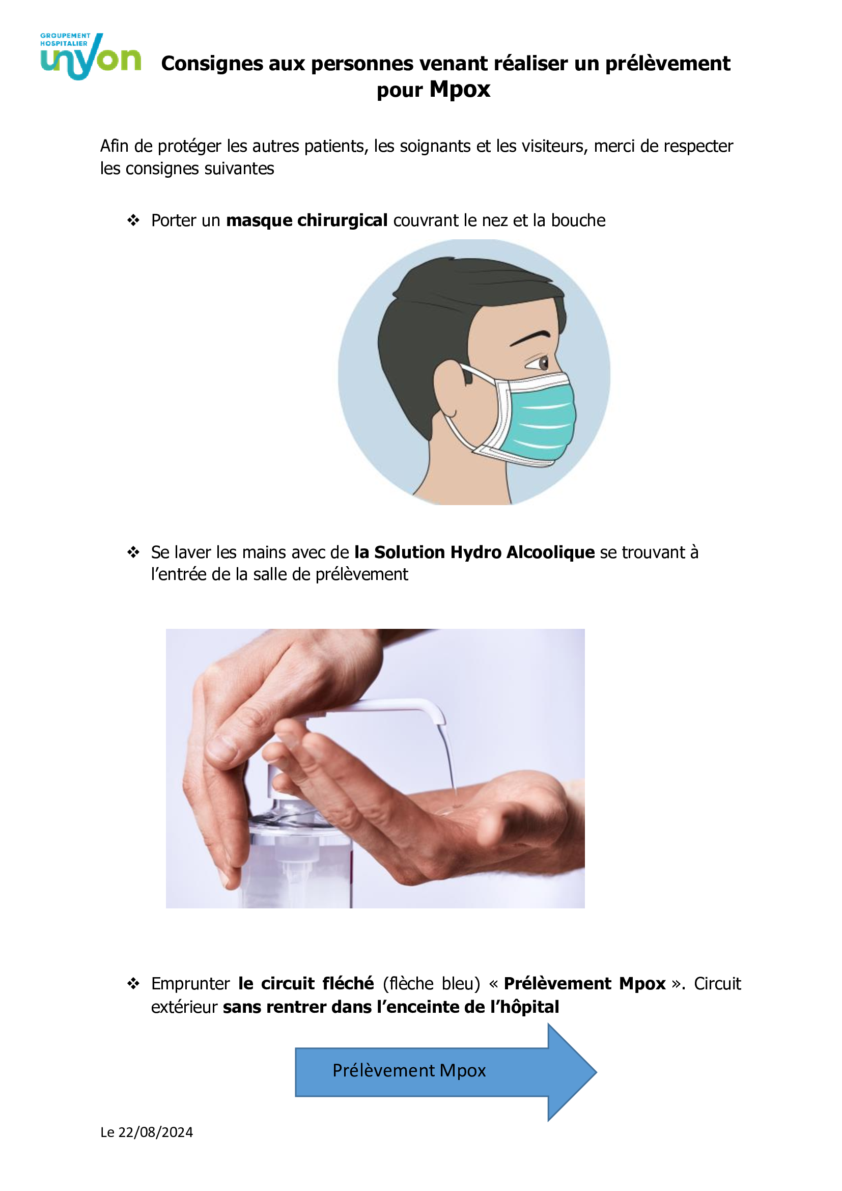 Consignes pour le prélèvement Mpox Consignes pour le prélèvement Mpox
