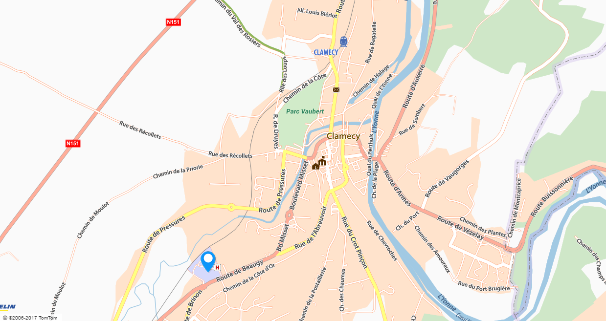 Plan ville Clamecy