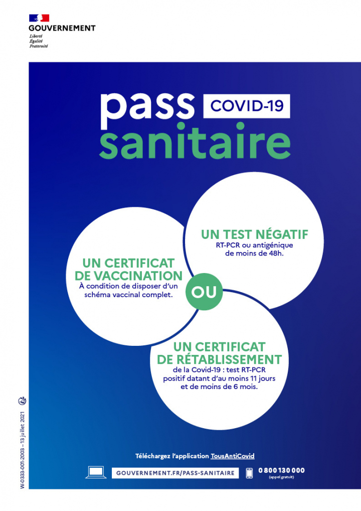 trois types de preuve pour le passe sanitaire